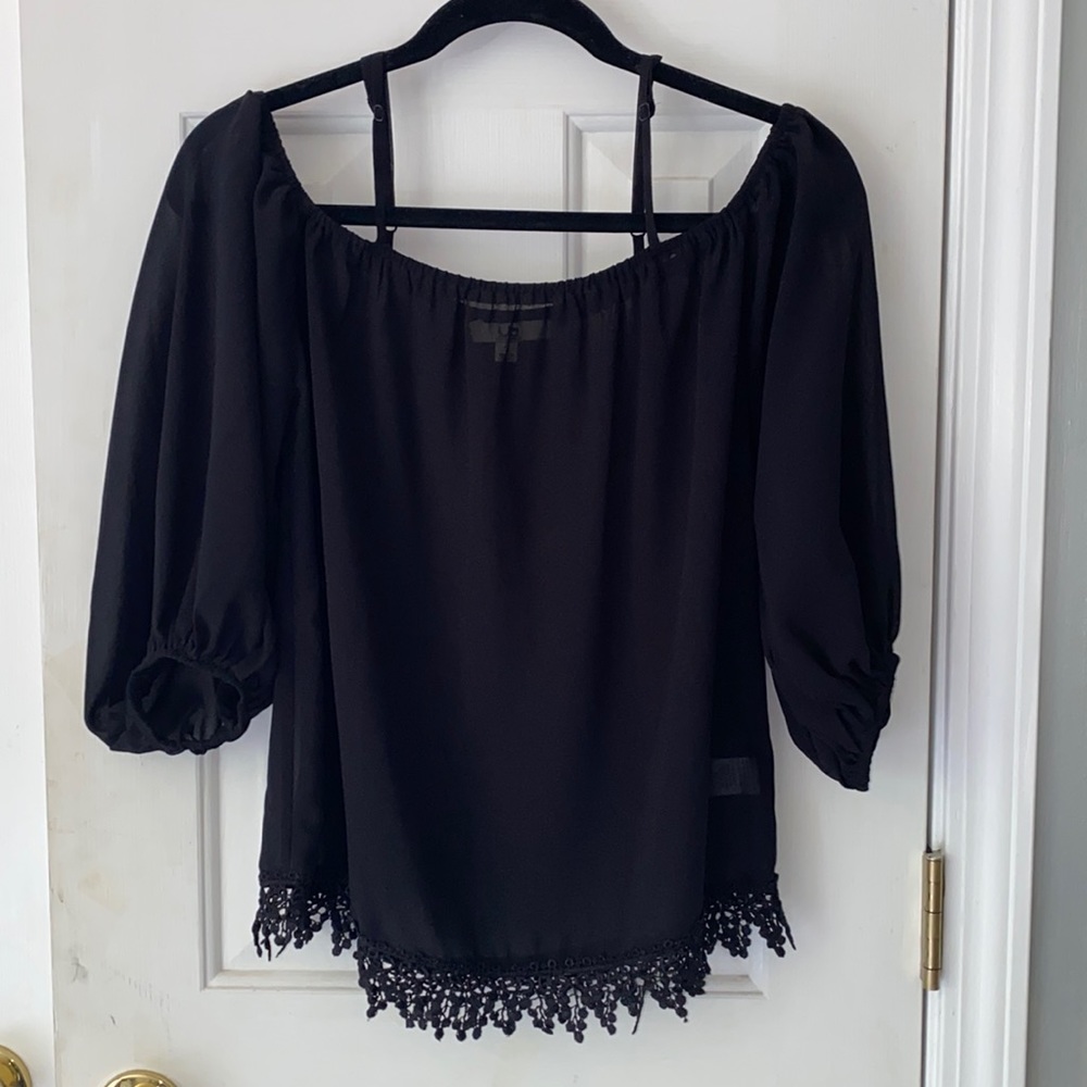 black off the shoulder top